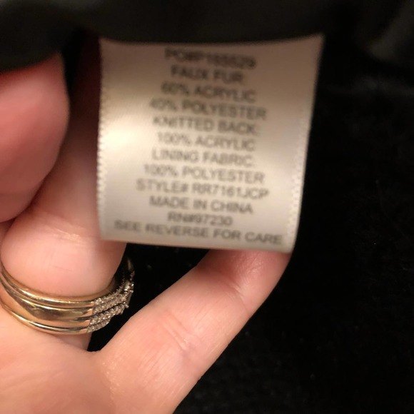 Almost Famous Faux Fur Long Open Front Vest Cow Print Medium M GUC - Picture 3 of 9